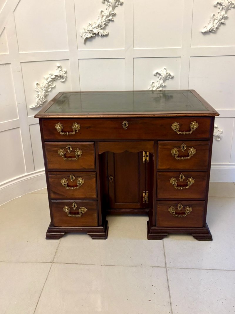 Antique George III Quality Mahogany Kneehole Desk